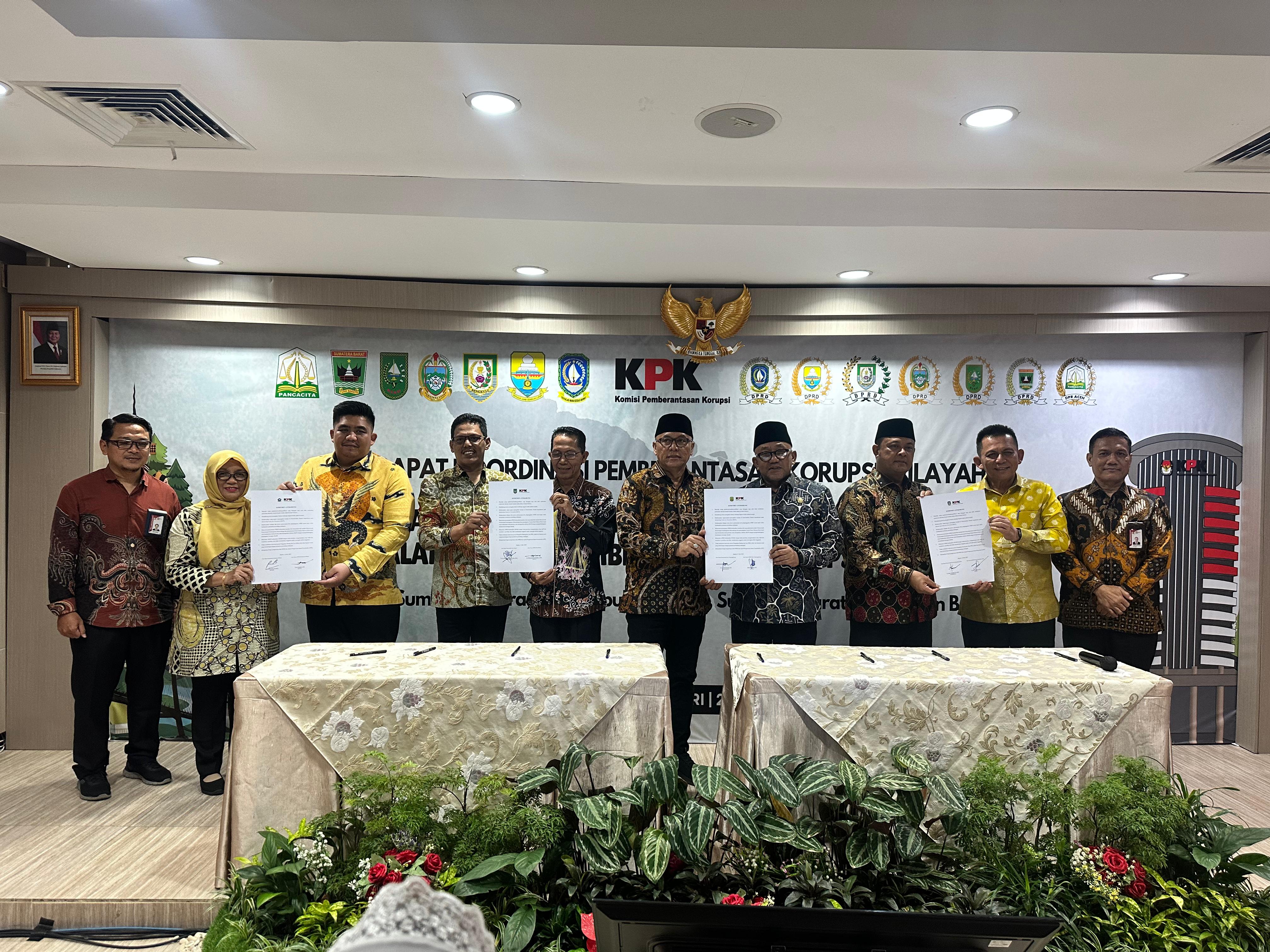 Bupati Roby Hadiri Rakor Penguatan Sinergi KPK dan Pemerintah Daerah