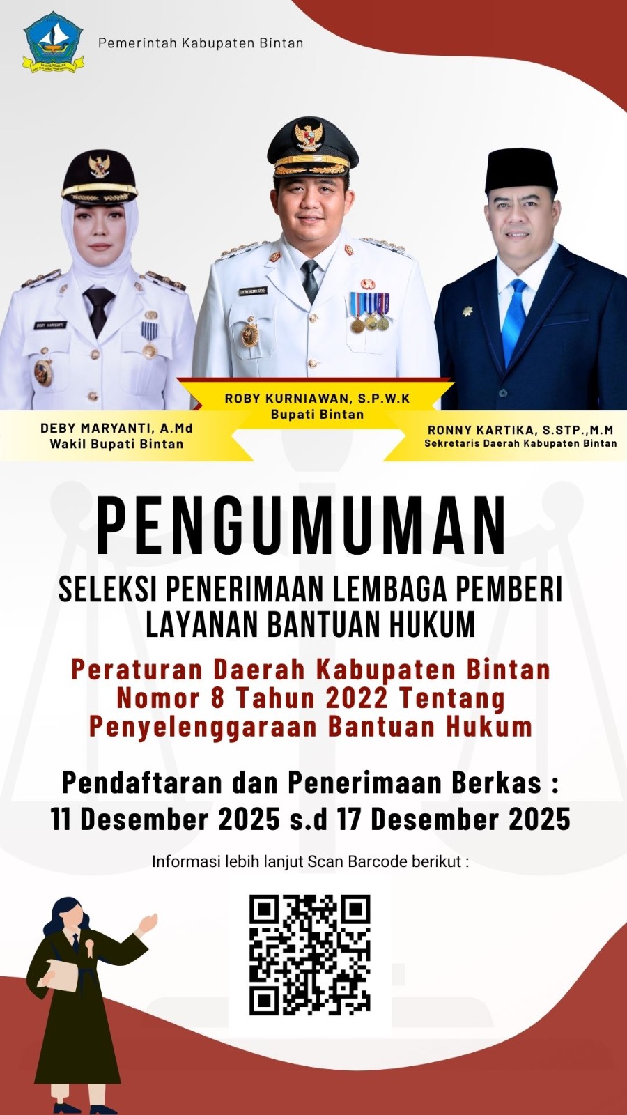 Seleksi Penerimaan Lembaga Pemberi Layanan Bantuan Hukum Tahun 2025